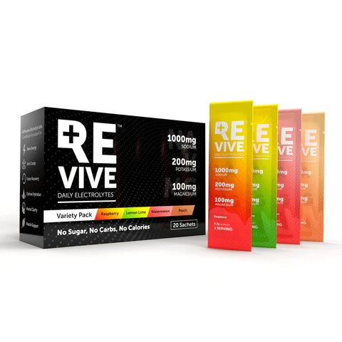 Revive Daily Electrolytes | 4 Flavour Boxes (20 Sachets)