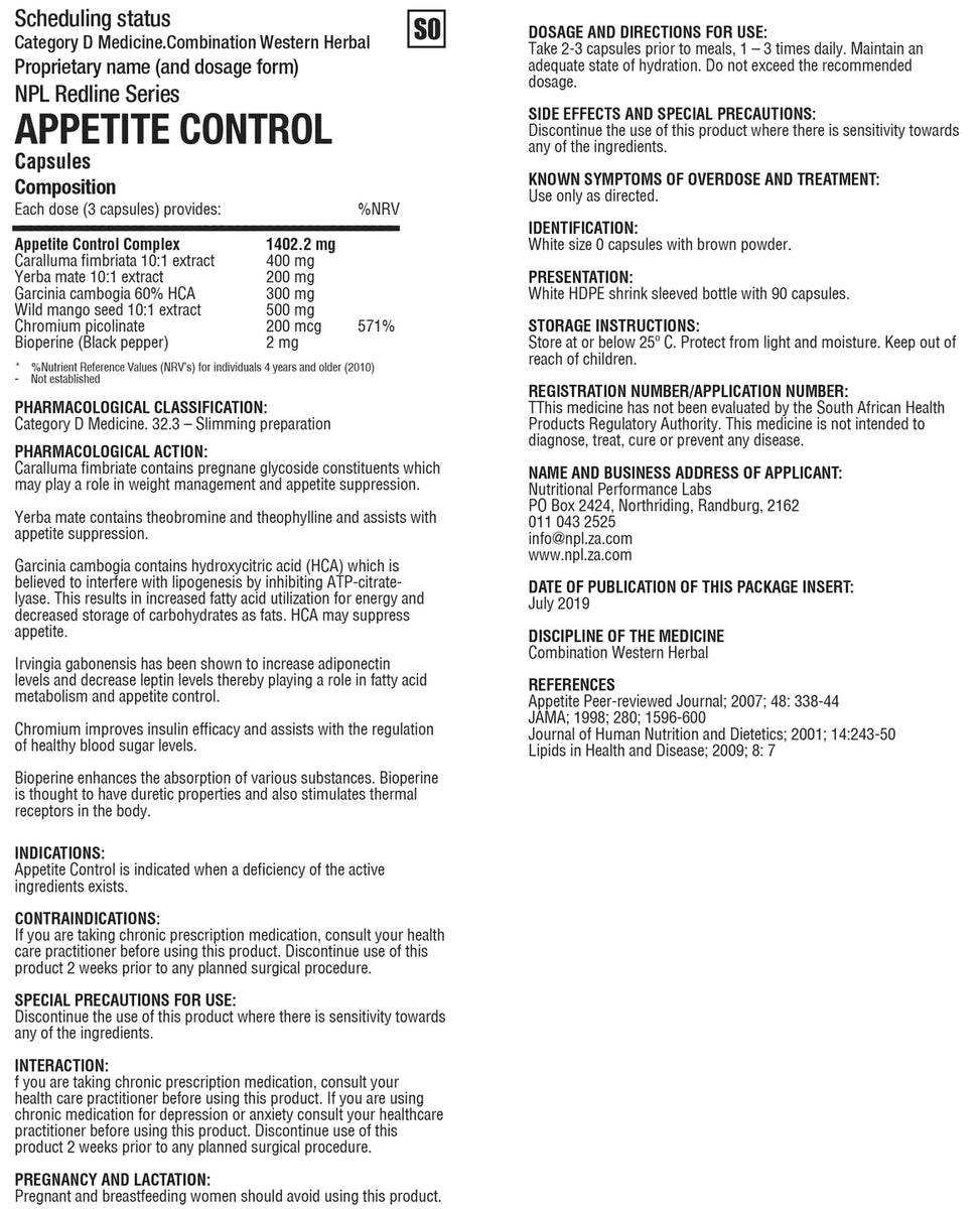 NPL Apetite Control 90 Caps – Snatching Llama